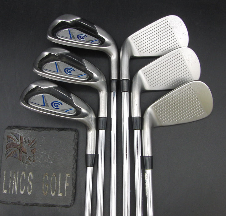 Set of 6x Cleveland CG 5-PW Irons Stiff Steel Shafts Cleveland Grips