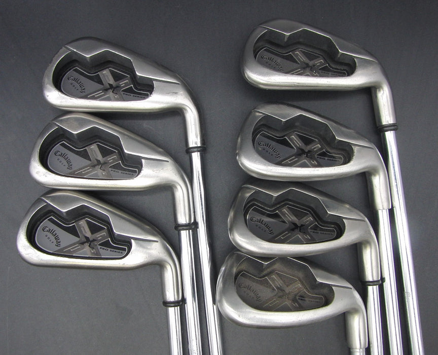 Set of 7x Callaway X-18 Pro Series 4-PW Irons Regular Steel Shafts*