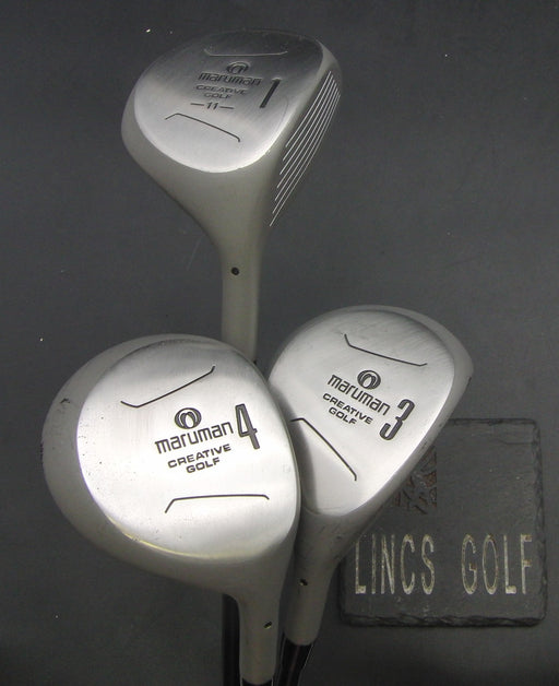 Set of 3 Maruman Creative Golf 3+4 Woods & Driver Regular Graphite Shafts