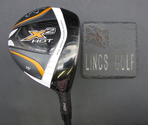 Callaway X2 Hot Pro 15° 3 Wood Stiff Graphite Shaft Power Bilt Grip