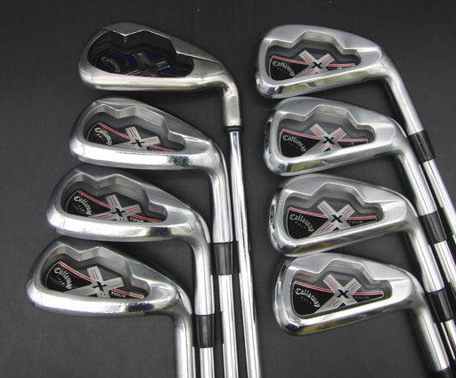 Set of 8x Callaway X Tour 3-PW Irons Regular Steel Shafts Golf Pride Grips