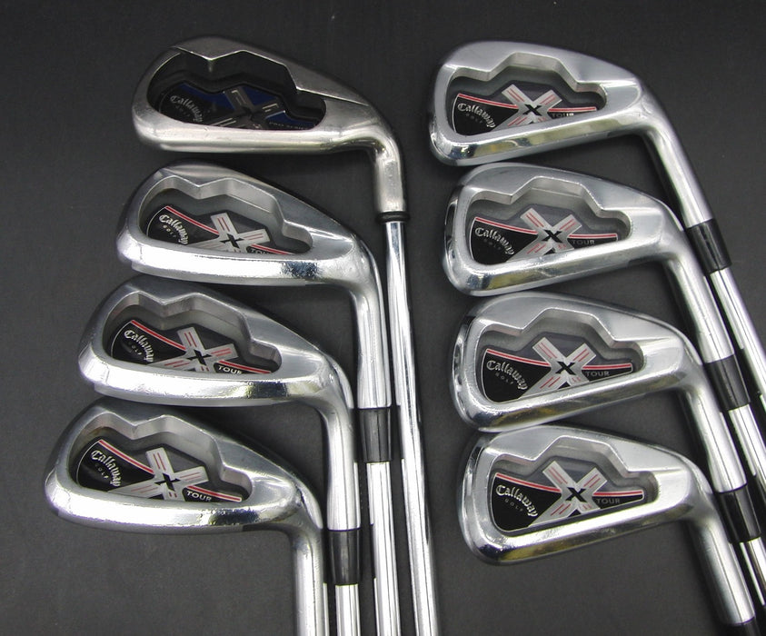Set of 8x Callaway X Tour 3-PW Irons Regular Steel Shafts Golf Pride Grips
