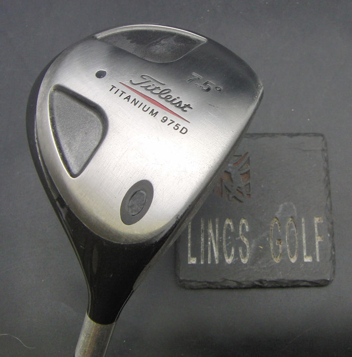 Titleist Titanium 975D 7.5° Driver Stiff Graphite Shaft Golf Pride Grip