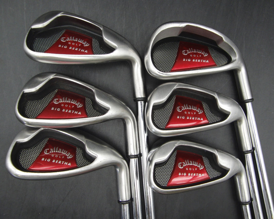 Set of 6x Callaway Big Bertha 2008 Irons 5-PW Stiff Steel Shafts Callaway Grips