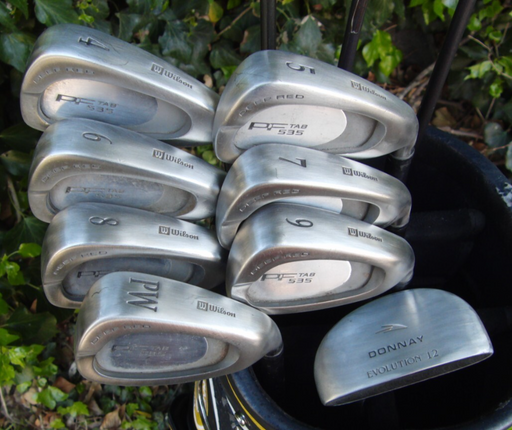 Set of Wilson Deep Red 4-PW+ 1 11 Driver+ 3 Wood+ 5 Wood+ Donnay Putter