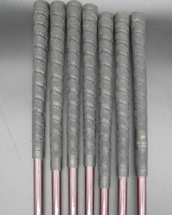 Set of 7 Mizuno Power Blade Irons 5-SW Stiff Graphite Shafts Royal Grips*