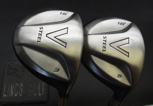 Set of 2 TaylorMade V Steel 3+5 Woods Regular Graphite Shafts David Grips