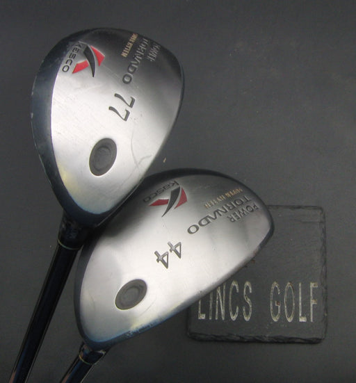 Set of 2 Kasco Power Tornado 4 Hybrid + 7 Hybrid Regular & Stiff Graphite Shafts