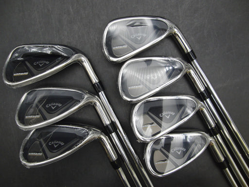 New Set of 7x Callaway WarBird Irons 5-SW Uniflex Steel Shafts Callaway Grips*