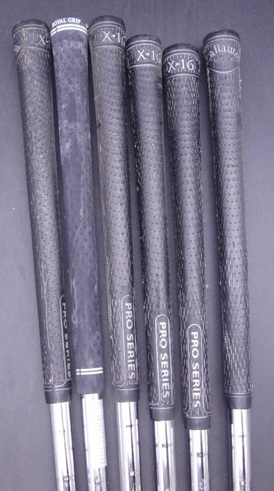 Set of 6x Callaway Steelhead Pro Series X-16 Irons 5-PW Stiff Steel Shafts