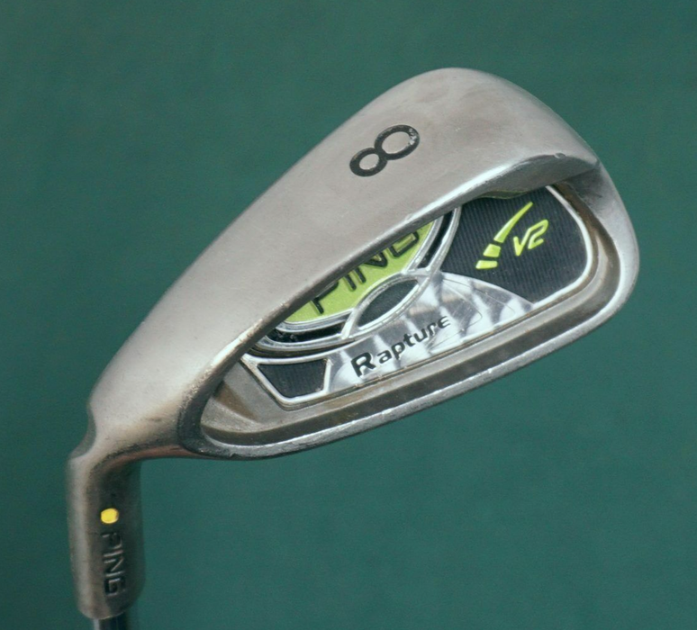 Left Handed Ping Rapture V2 Yellow Dot 8 Iron Regular Steel Shaft Lamkin Grip