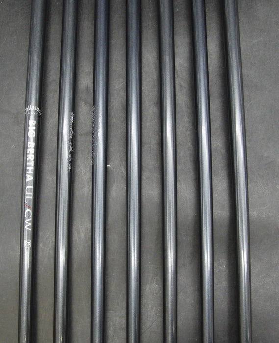 Set of 7x Callaway Big Bertha 2002 Irons 3-9 Regular Graphite Shafts with Grips*