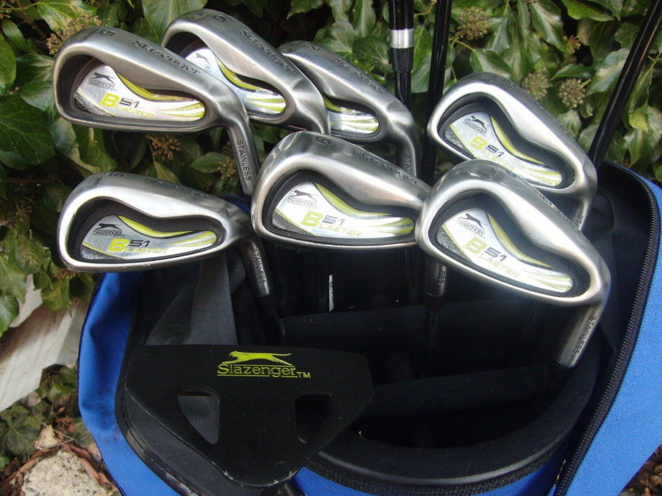 Set of Slazenger B51 5-SW+ Driver + 3 Wood + 21 Degree Hybrid + Putter + Bag*