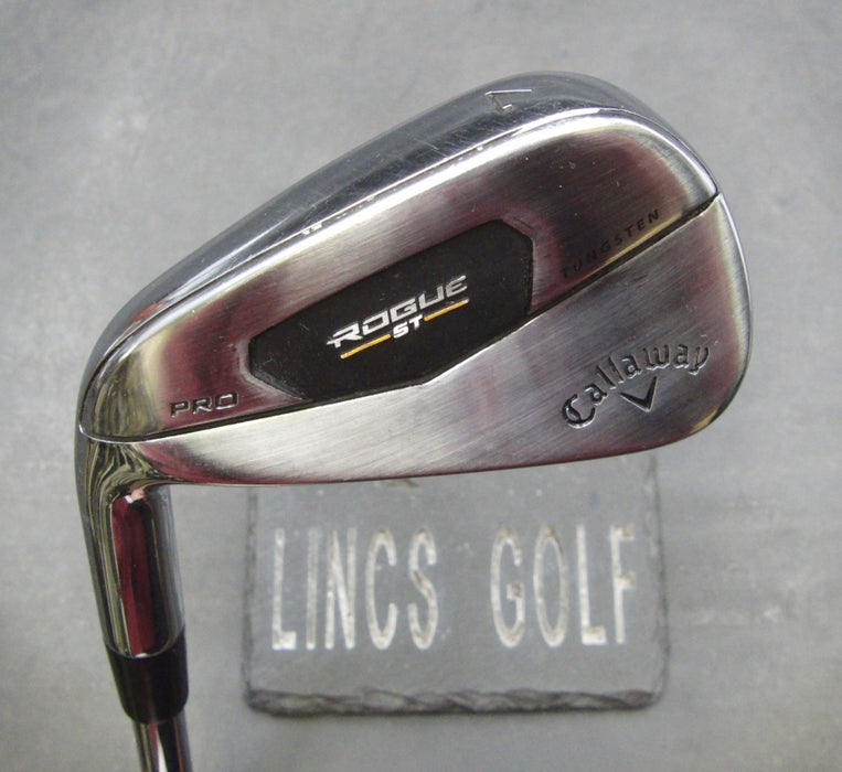 Left Handed Callaway Rogue ST Pro 7 Iron Stiff Steel Shaft Golf Pride Grip