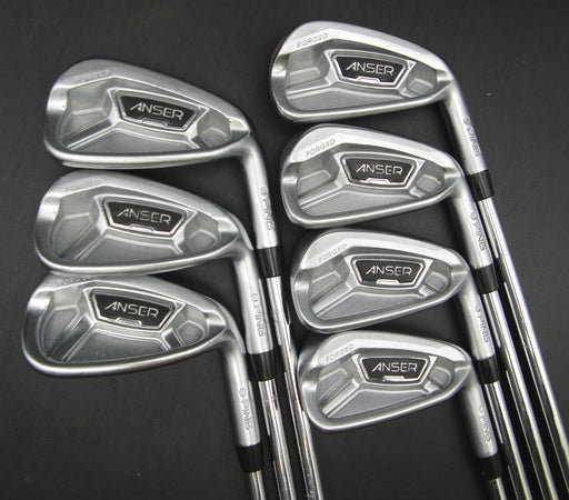 Set of 7x Ping Anser 2014 Black Dot Irons 4-PW Stiff Steel Shafts STM Grips