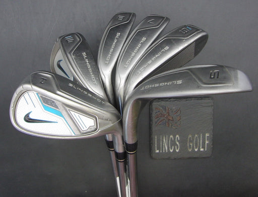 Set of 6x Nike Slingshot 5.0 6-SW Irons Uniflex Graphite Shafts Golf Pride Grips
