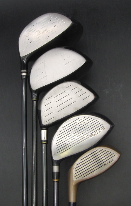 Set of 5x Multi Brands Drivers Regular & Stiff Graphite Shafts Black Grips