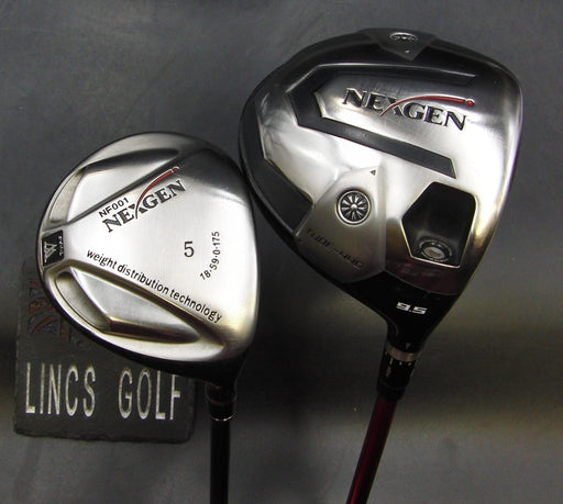 Set of 2 NexGen Type440 9.5° Driver & NF001 5 Wood Stiff/Regular Graphite Shafts