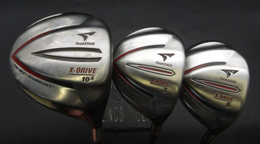 Set of 3 Bridgestone TourStage X-Drive 3+5 Woods & Driver Regular Graphite Shaft