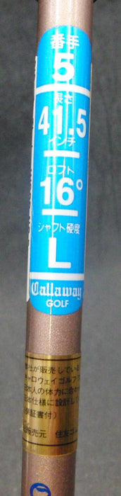 Ladies Callaway Great Big Bertha 5 Wood Ladies Graphite Shaft Callaway Grip