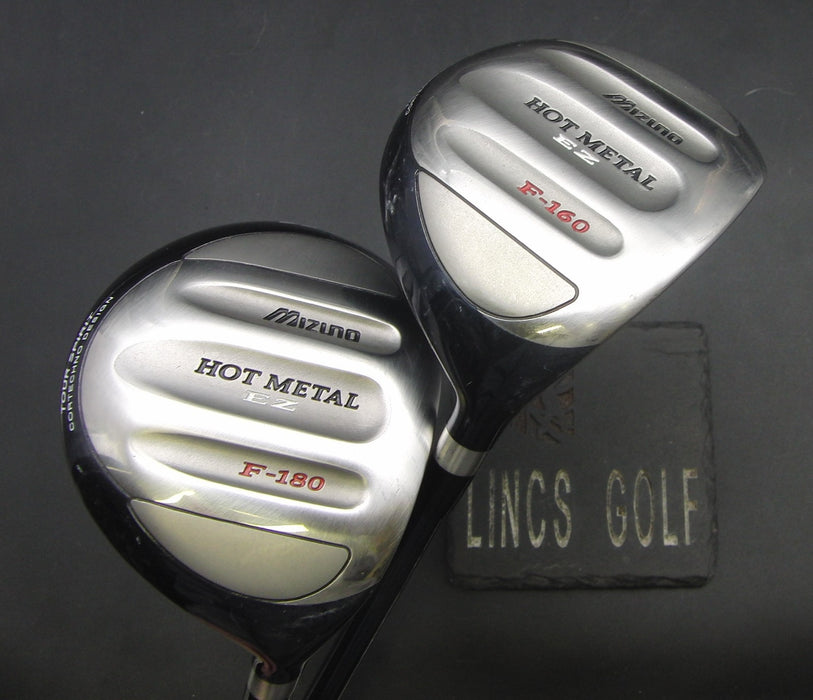 Set of 2 Mizuno Hot Metal EZ 3 + 5 Wood Regular Graphite Shafts Black Grips