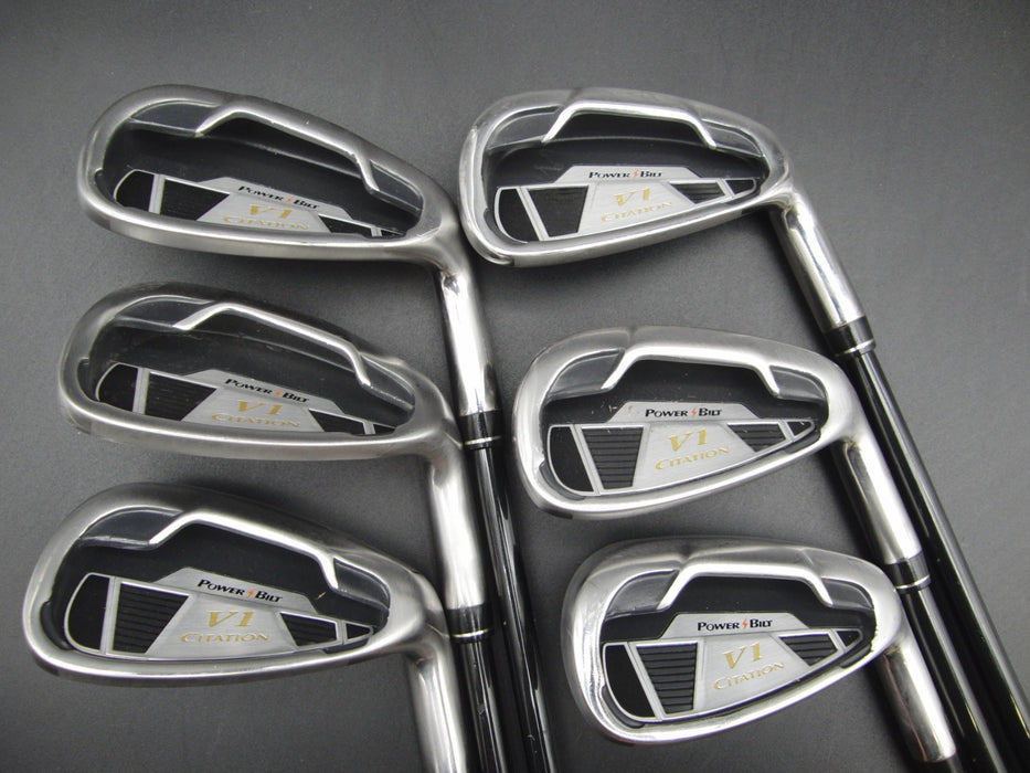 Set of 6x PowerBilt Citation V1 Irons 7-SW+AW Regular Graphite Shafts*