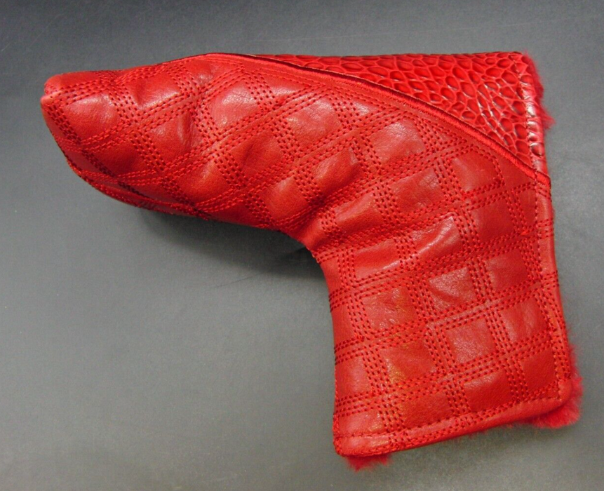 Luxury PSYKO GOLF Croc-Effect Quilted Genuine Leather Putter Embossed Head Cover