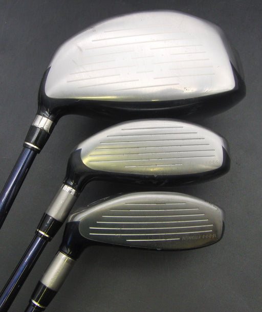 Set of 3x MacGregor Mactec NVG2 3 & 5 Woods + Driver Stiff Graphite Shafts