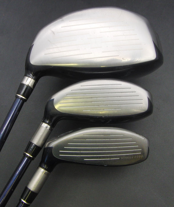 Set of 3x MacGregor Mactec NVG2 3 & 5 Woods + Driver Stiff Graphite Shafts