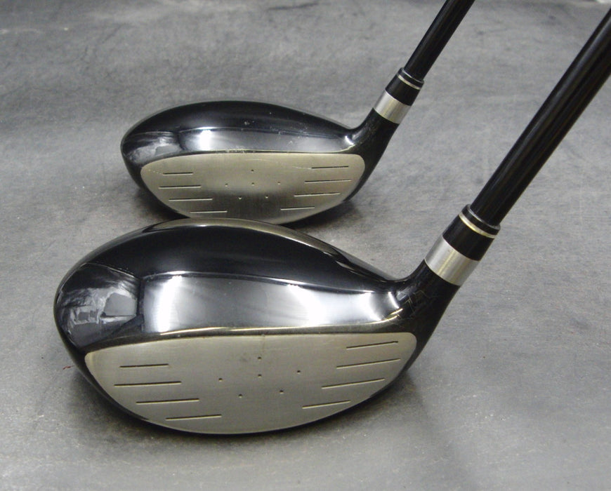 Set of 2 Daiwa Advisor 3+5 Woods Regular Graphite Shafts Daiwa Grips & HC