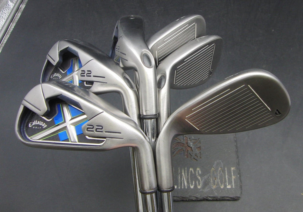 Set of 6x Callaway X22 5-PW Irons Stiff Steel Shafts Callaway Grips