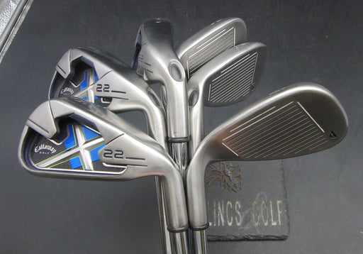Set of 6x Callaway X22 5-PW Irons Stiff Steel Shafts Callaway Grips