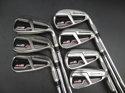 Set of 7 x TaylorMade M6 Irons 4-PW Stiff Steel Shafts Golf Pride Grips