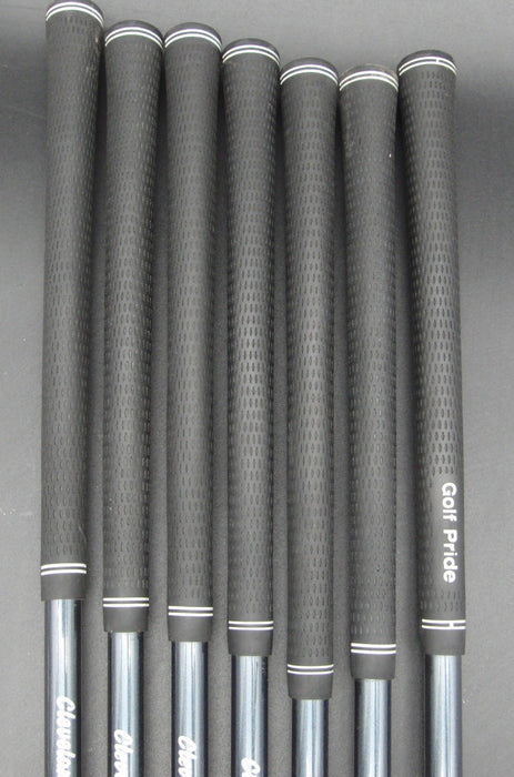 Set of 7x Cleveland CJ-100 Irons 4-PW Stiff Graphite Shafts Golf Pride Grips*