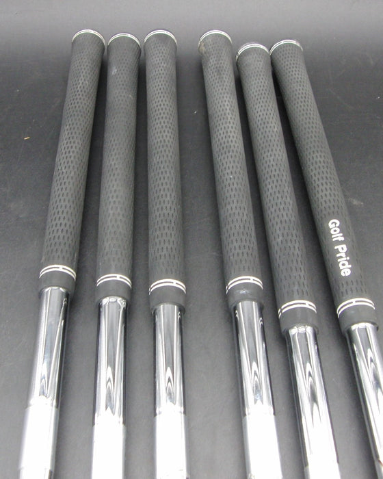 Set of 6x TaylorMade Rac R5 5-PW Irons Stiff Steel Shafts Golf Pride Grips