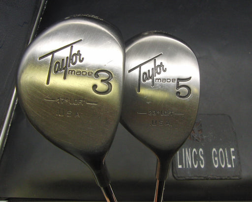 Set of 2 TaylorMade Metalwood 17° 3 + 23° 5 Wood Stiff Steel Shafts