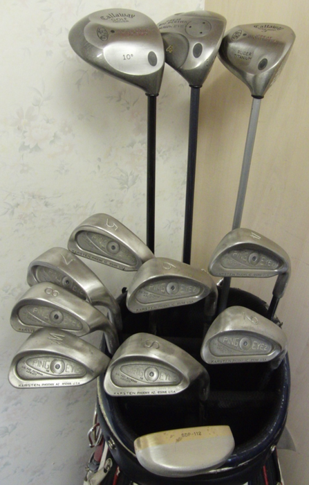 Set of Ping Eye 2 Blue Dot Iron 4-SW+Callaway Driver+ 3 Wood+ 4 Wood + Putter*