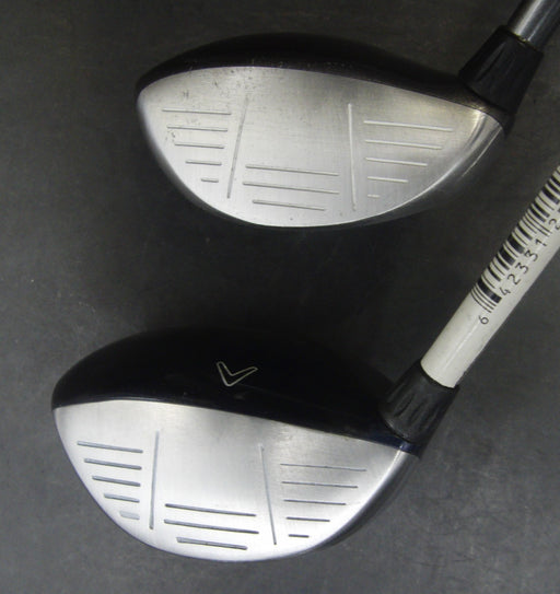 Set of 2 Callaway Big Bertha 3+ 5 Woods Regular Graphite Shafts Callaway Grips*