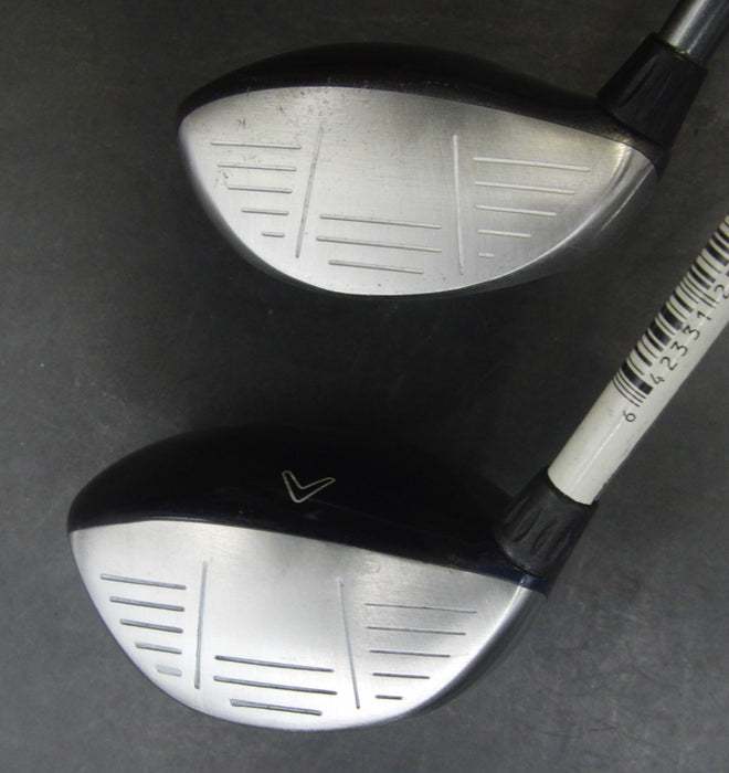 Set of 2 Callaway Big Bertha 3+ 5 Woods Regular Graphite Shafts Callaway Grips*