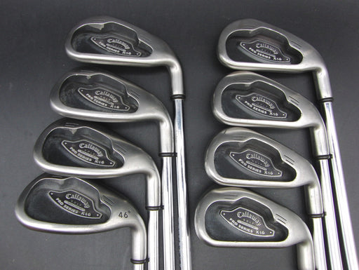 Set of 8x Callaway Steelhead Pro Series X-16 3-PW Irons Regular Steel Shafts