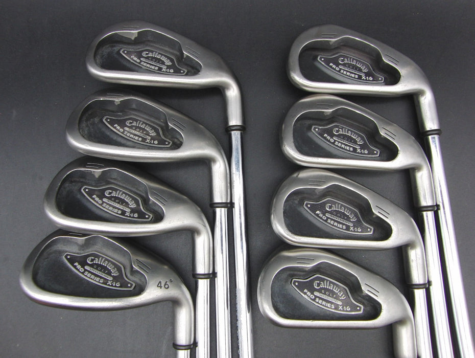 Set of 8x Callaway Steelhead Pro Series X-16 3-PW Irons Regular Steel Shafts
