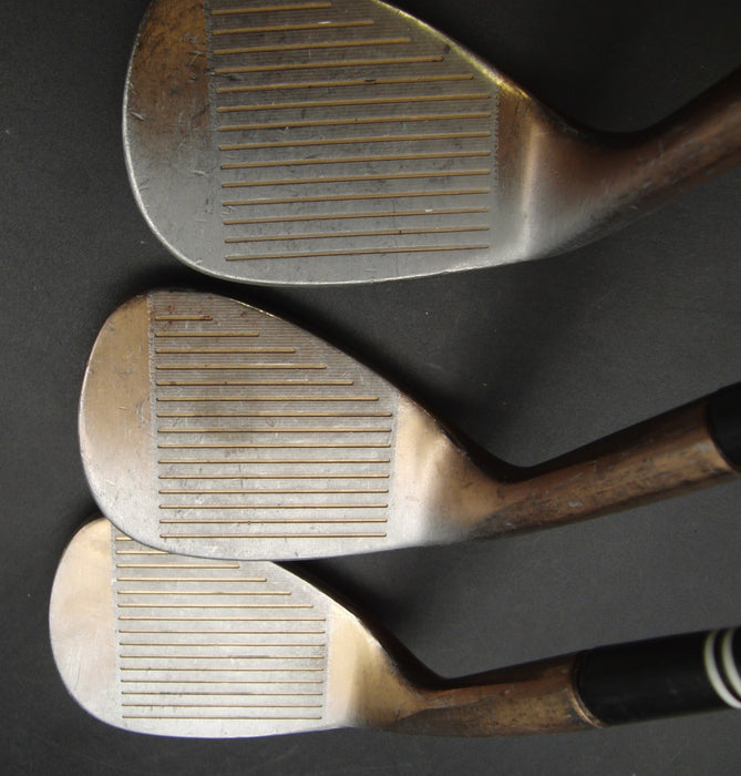 Set of 3 Cleveland CG16 Gap+Sand & Lob Wedges Stiff Steel Shafts Cleveland Grips