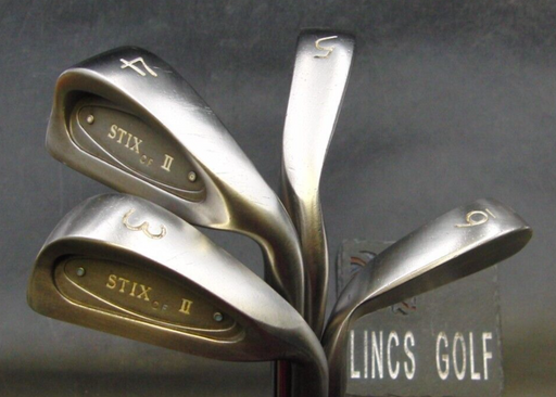 Set of 4 x Stix CF II Irons 3-6 Regular Steel Shafts Avon Grips