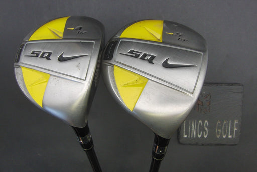 Set of 2 Nike SQ 15° 3 Wood + 19° 5 Wood Regular Graphite Shafts Nike Grips