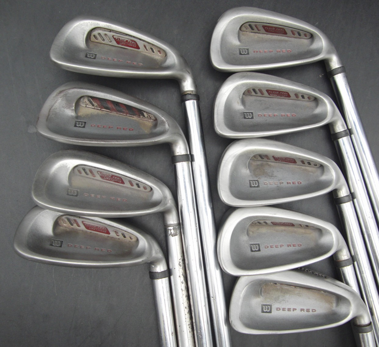 Set Of Wilson Deep Red 3-SW Irons + Driver + 3 + 5 Wood + Putter