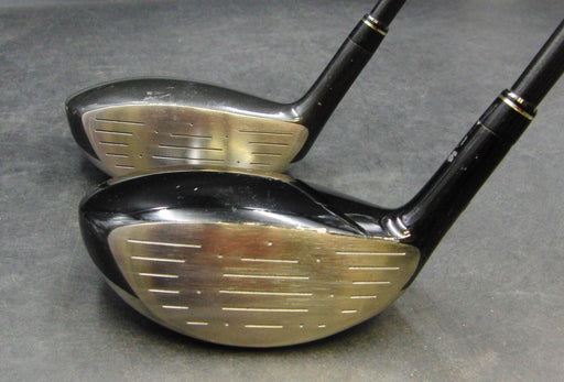 Set of 2 Maruman Exim 15º 3 & 18º 5 Woods Regular Graphite Shafts Exim Grips