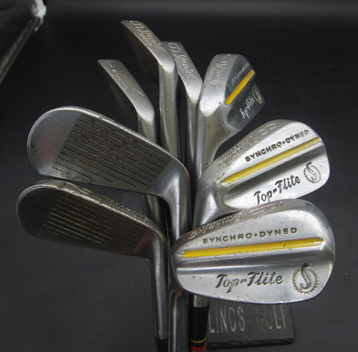 Set of 8x Left-Handed Spalding Top-Flite Irons 2-9 Regular Steel Shafts
