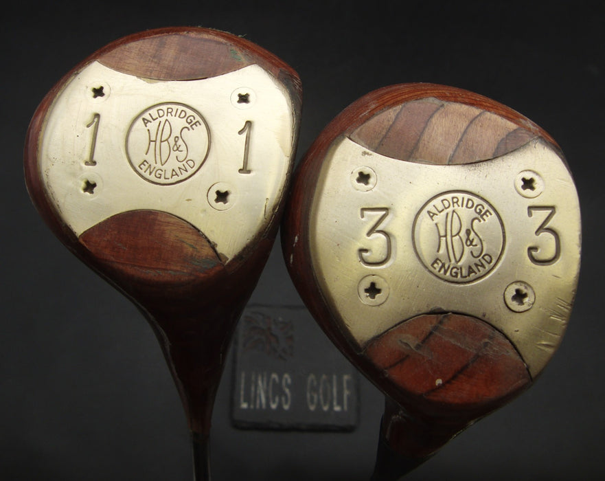 Set of 2 Jaguar Aldridge & England H B & S Driver & 3 Wood Regular Steel Shafts