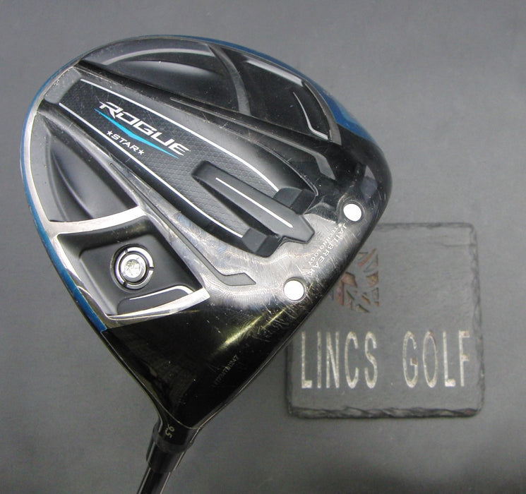 Callaway Rogue Star 9.5° Driver Stiff Graphite Shaft Prosimmon Grip*