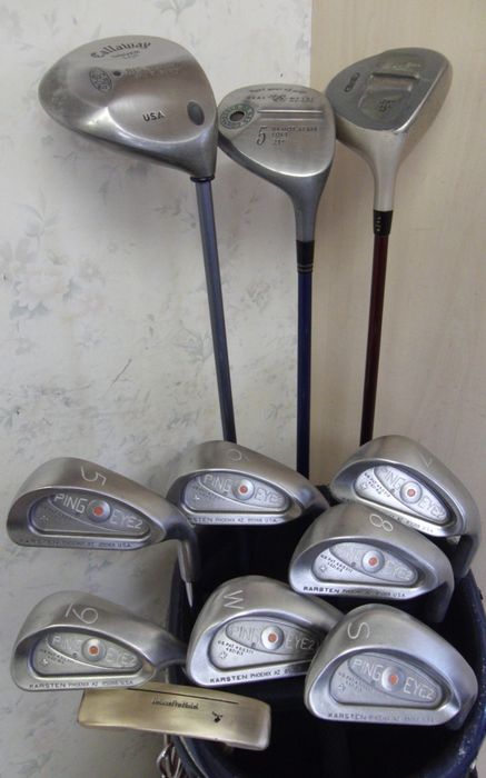 Set Of Ping Eye 2 Orange Dot 5-PW/SW + Callaway Driver+ 3 + 5 Wood + Putter